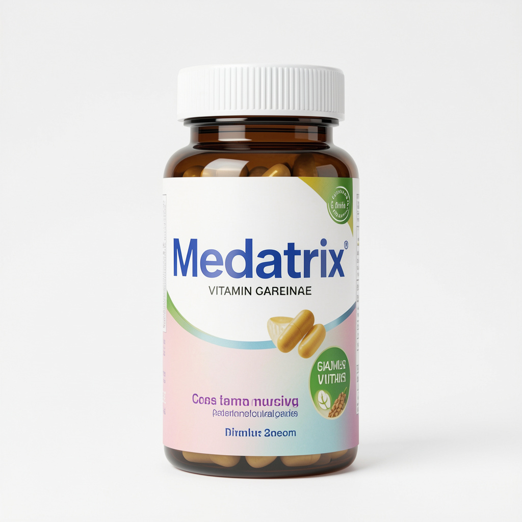 Medatrix balanced daily supplement product packaging against a light background